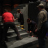 Members of theater help move the stage of Beauty and the Beast to the MISD Center for the Performing Arts.