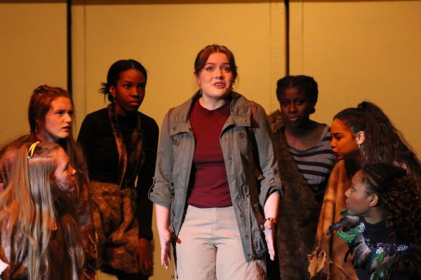 Cady, played by Rebecca Shoemaker, and Ensemble in Mean Girls